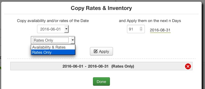 Copy Only Rates