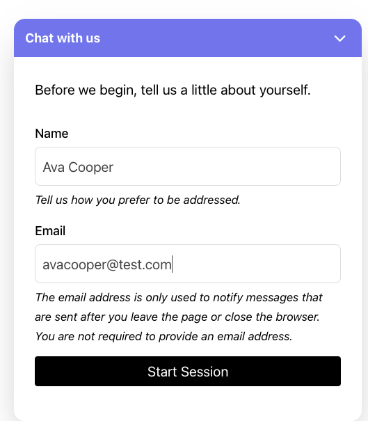 AI ChatBot starts conversation