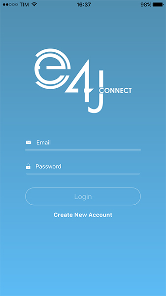 e4jConnect Mobile App - Login