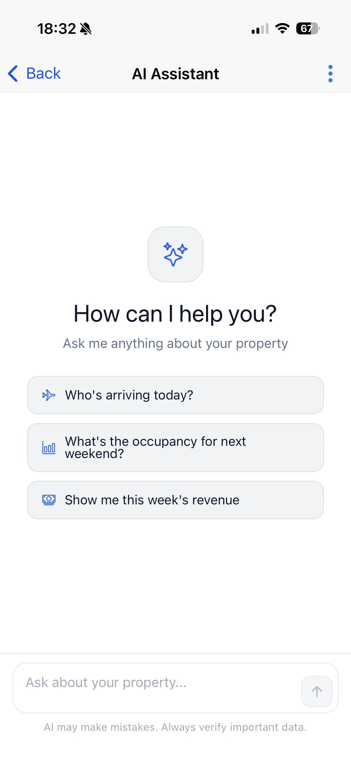 AI Assistant on Mobile AI Assistant chat interface in the e4jConnect Mobile App