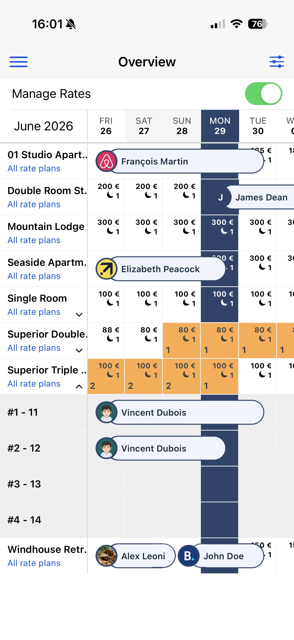 Mobile App Overview Page e4jConnect Mobile App overview page showing availability and rates