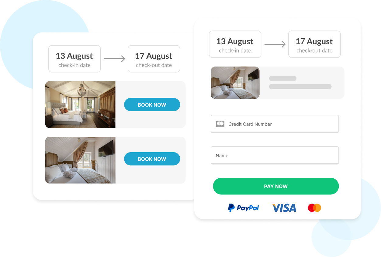 Accept secure online payments with trusted gateways like Stripe and PayPal Secure vacation rental payment gateways like Stripe and PayPal