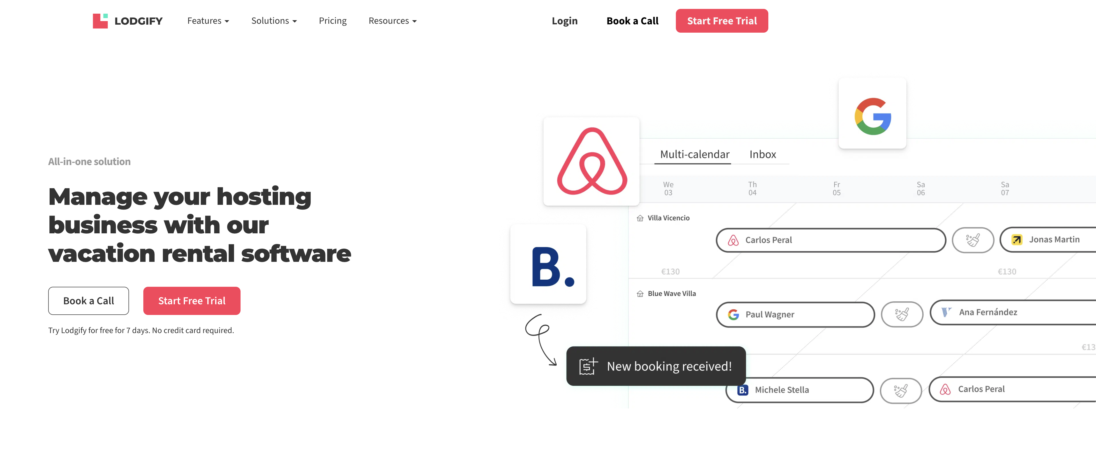 Software comparison: Lodgify website homepage