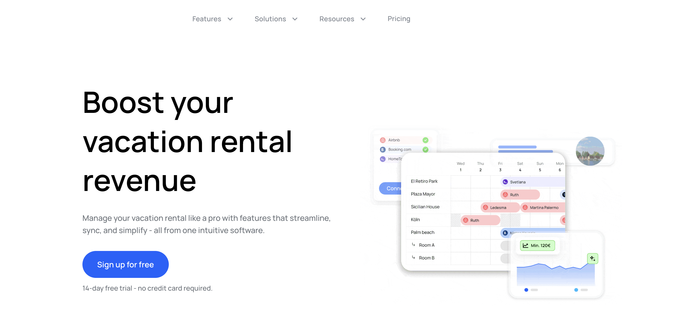 Software comparison: Smoobu website homepage
