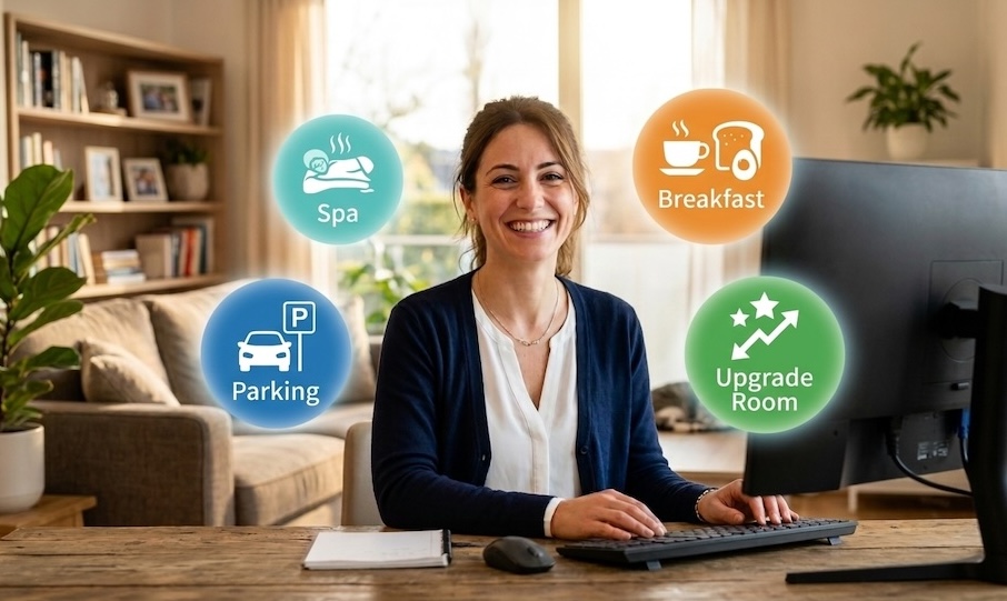 B&B guest interface for booking extra services like homemade breakfast