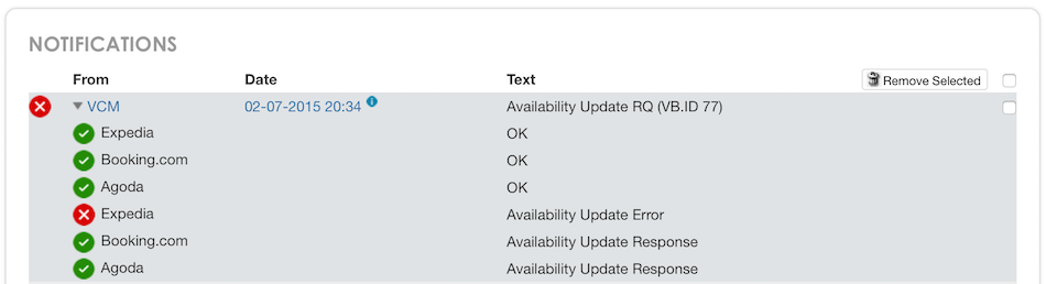 Availability Update Error