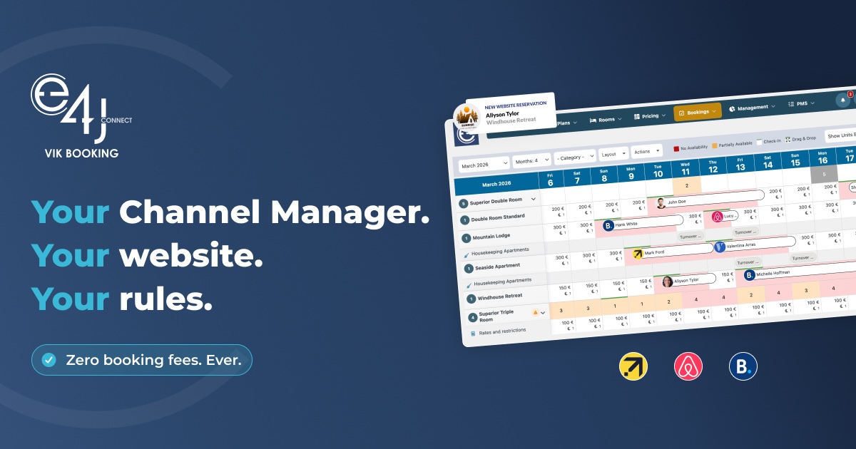 Hotel & Vacation Rental Channel Manager — e4jConnect