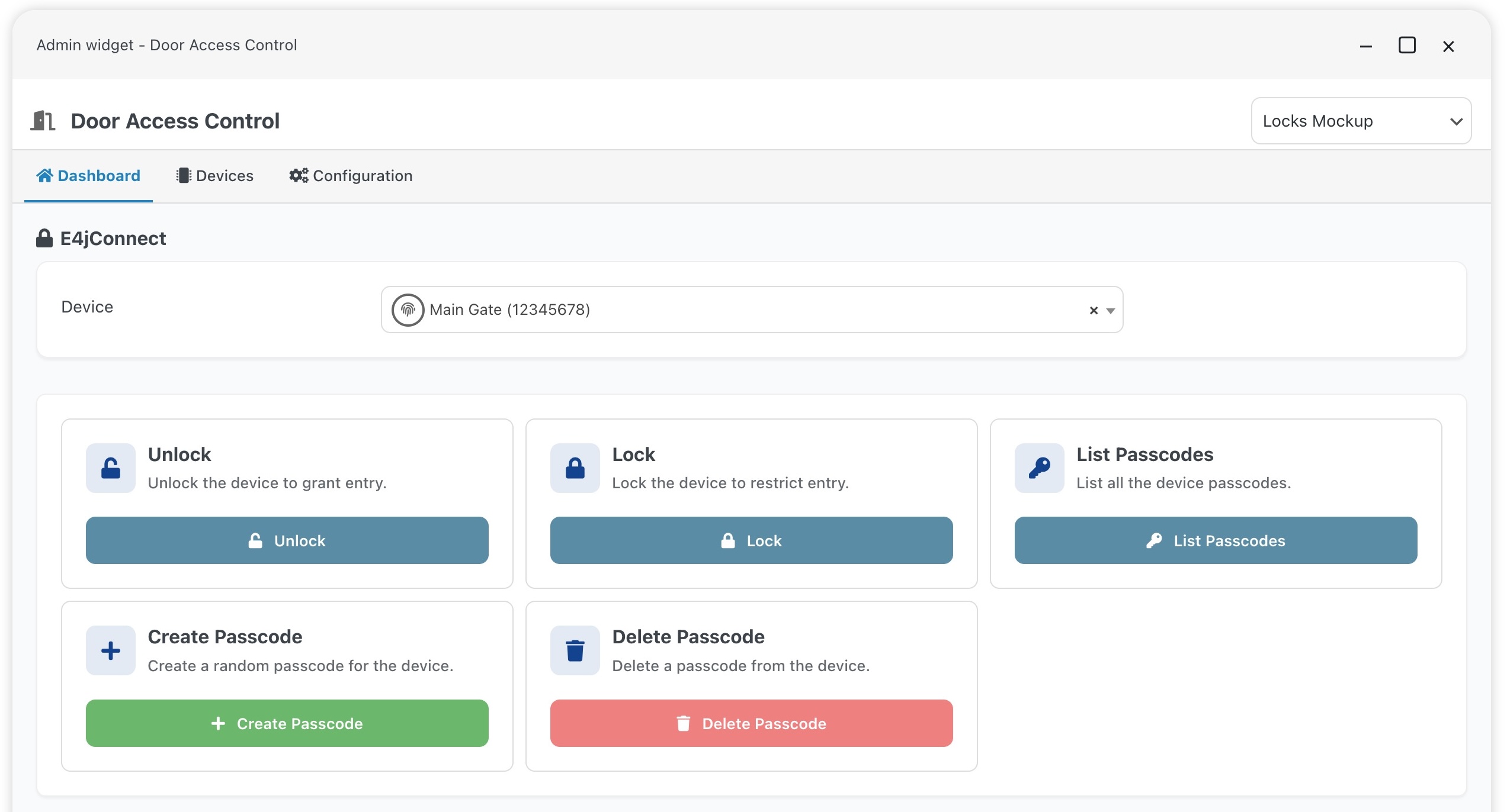 Simplify Smart Lock management Door Access Control Dashboard
