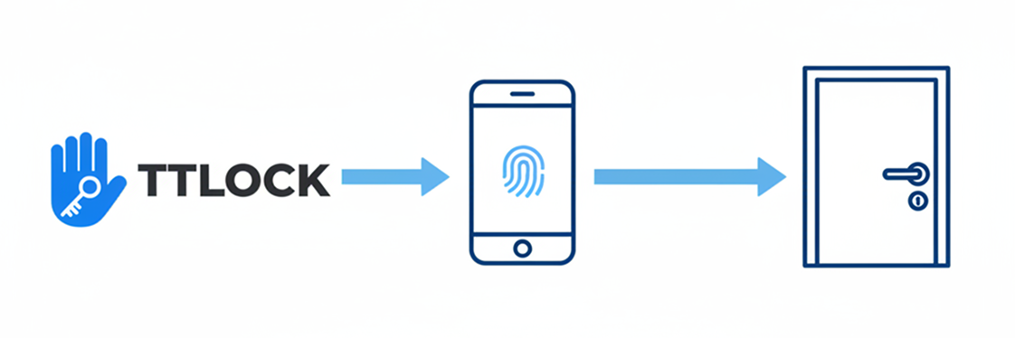 TTLock Smart-Lock TTLock unlocking a door