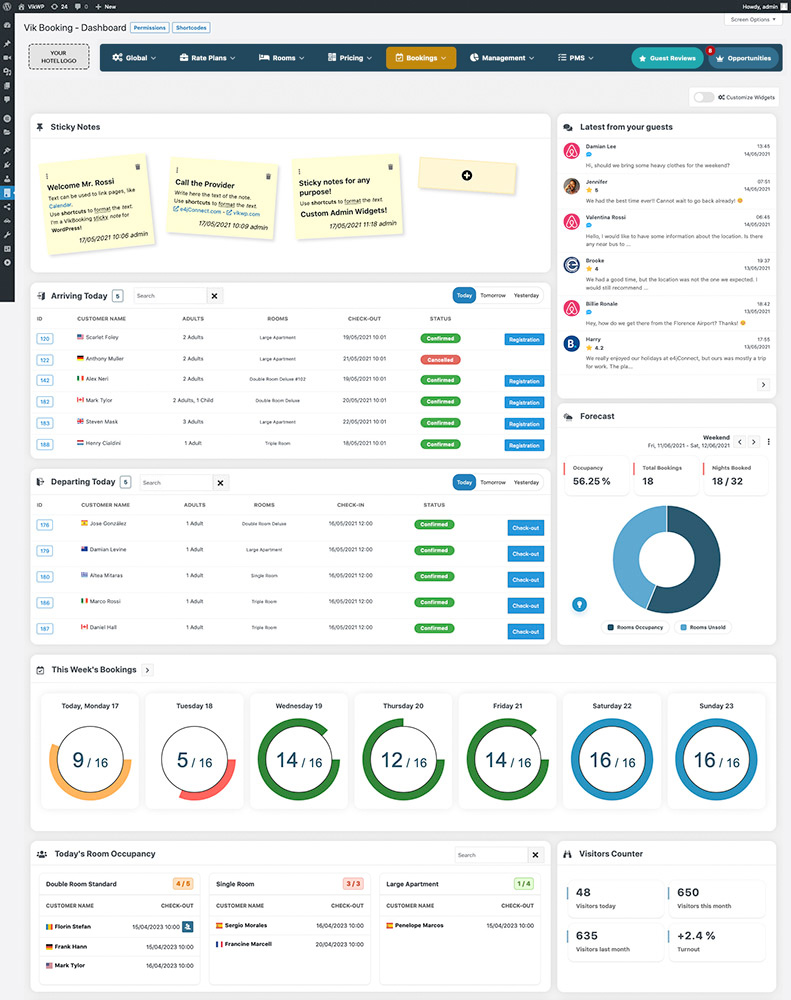 Currently the only certified booking engine for Wordpress and Joomla