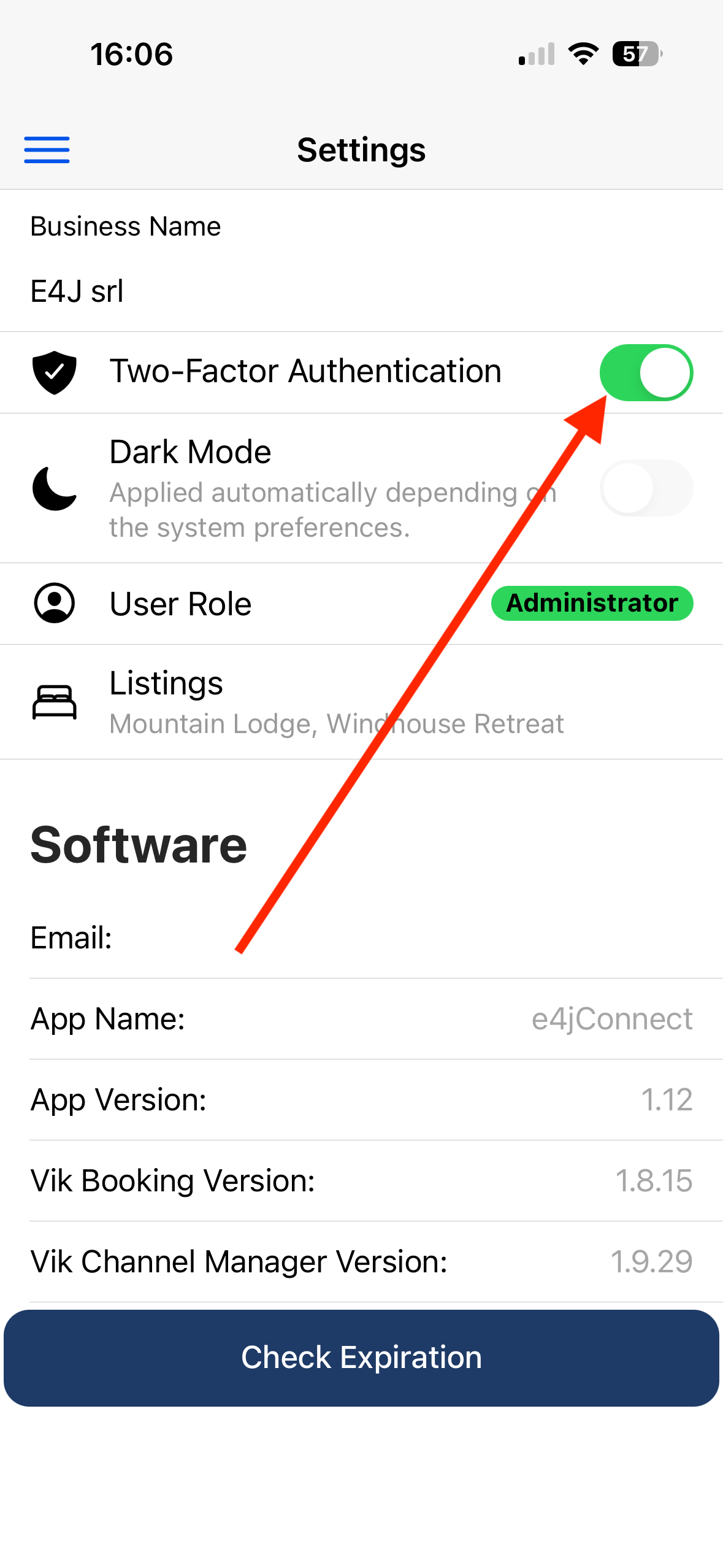 Two-Factor authentication option